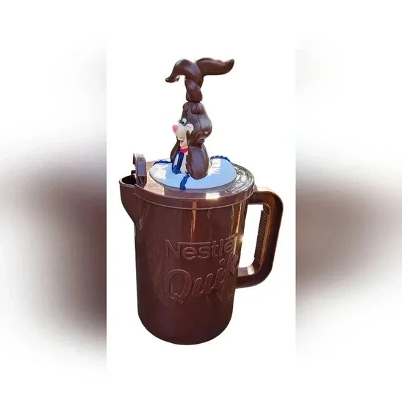 Vintage Nestle Quick Nesquik Brown Chocolate Milk Bunny Mixer Pitcher 24oz​​​​​ - Picture 6 of 8